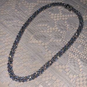 Iced blue Cuban chain link men’s 48g